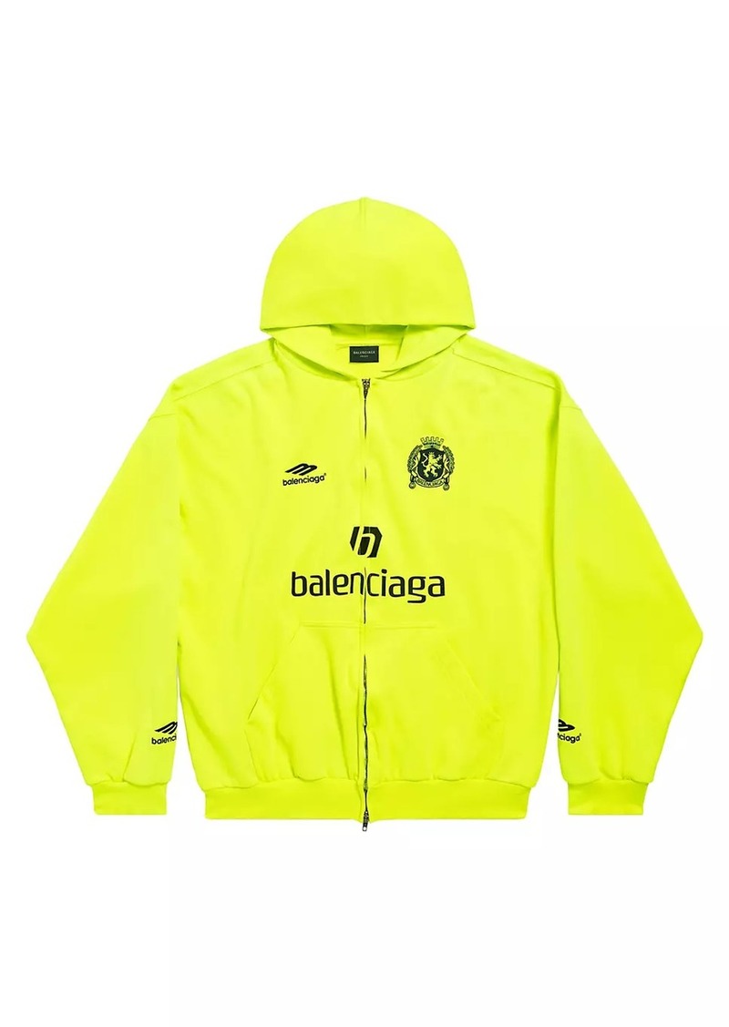 Balenciaga Paris Soccer Medium Fit Zip-Up Hoodie