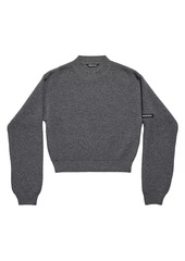 Balenciaga Patch Cropped Sweater