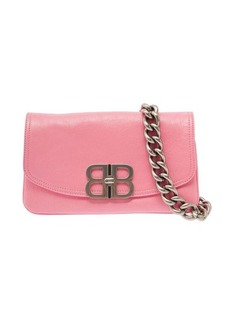Balenciaga Pink Crossbody Bag with Palladium-tone BB Logo in Leather Woman