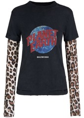 Balenciaga Planet Earth Double Sleeve T-shirt