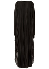 Balenciaga Pleated Tech V-neck Dress