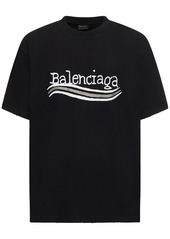 Balenciaga Political Logo Cotton T-shirt