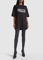 Balenciaga Political Logo Cotton T-shirt