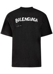 Balenciaga Printed Cotton Jersey T-shirt
