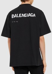 Balenciaga Printed Cotton Jersey T-shirt