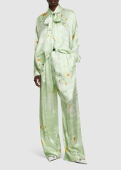 Balenciaga Printed Silk Pajama Pants
