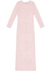 Balenciaga button-fastening tweed dress