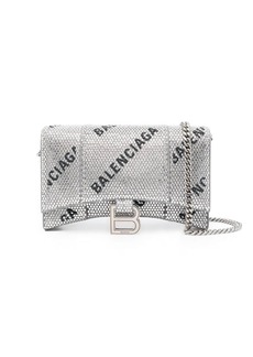 Balenciaga rhinestone Hourglass wallet-on-chain