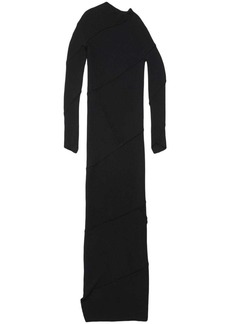 Balenciaga Spiral ribbed-knit maxi dress