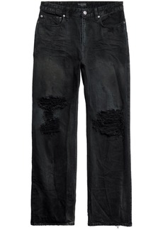 Balenciaga ripped straight-leg jeans