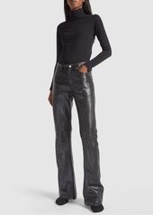 Balenciaga Semi Shiny Leather Bootcut Pants