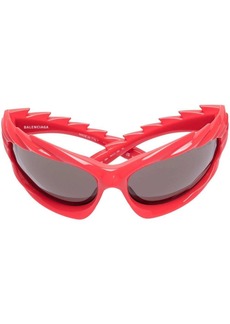 Balenciaga serrated geometric-frame sunglasses