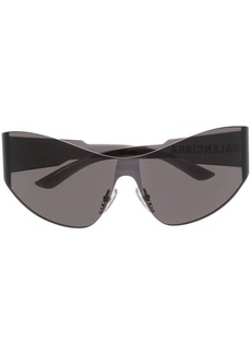 Balenciaga shield-transparent-frame sunglasses