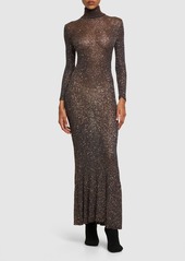 Balenciaga Shiny Viscose Effect Maxi Dress