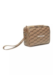 Balenciaga Signature Pouch With Handle BB Monogram Coated Canvas