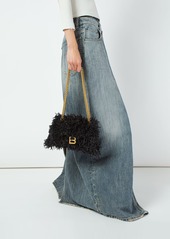 Balenciaga Small Crush Faux Leather Shoulder Bag