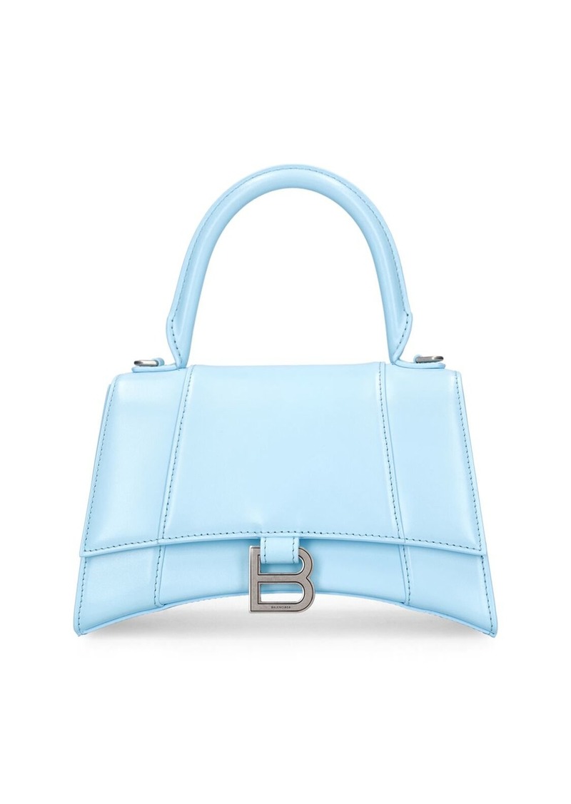 Balenciaga Small Hourglass Leather Top Handle Bag