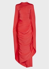 Balenciaga Statement Draped Midi Dress