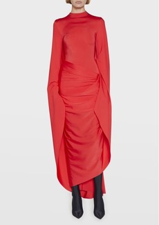 Balenciaga Statement Draped Midi Dress