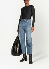 Balenciaga stonewashed wide-leg cropped jeans