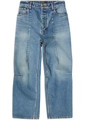 Balenciaga stonewashed wide-leg cropped jeans
