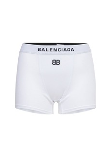 Balenciaga Stretch Cotton Jersey Mini Sport Shorts
