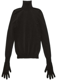 Balenciaga stretch-design gloves knitted jumper