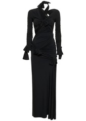 Balenciaga Stretch Jersey Knot Gown