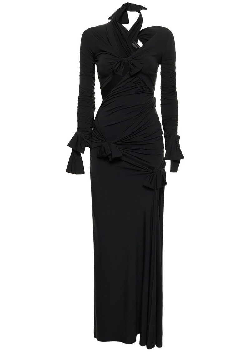 Balenciaga Stretch Jersey Knot Gown