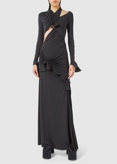 Balenciaga Stretch Jersey Knot Gown