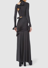 Balenciaga Stretch Jersey Knot Gown