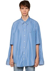 Balenciaga Striped Cotton Poplin Shirt