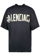 Balenciaga Tape Type Vintage Effect Cotton T-shirt