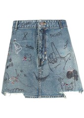 Balenciaga Trapeze denim miniskirt