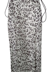 Balenciaga Tube Pleated Drawstring Skirt