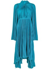 Balenciaga twist-neck pleated midi dress