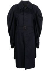 Balenciaga Twisted puff-sleeves cotton trench coat