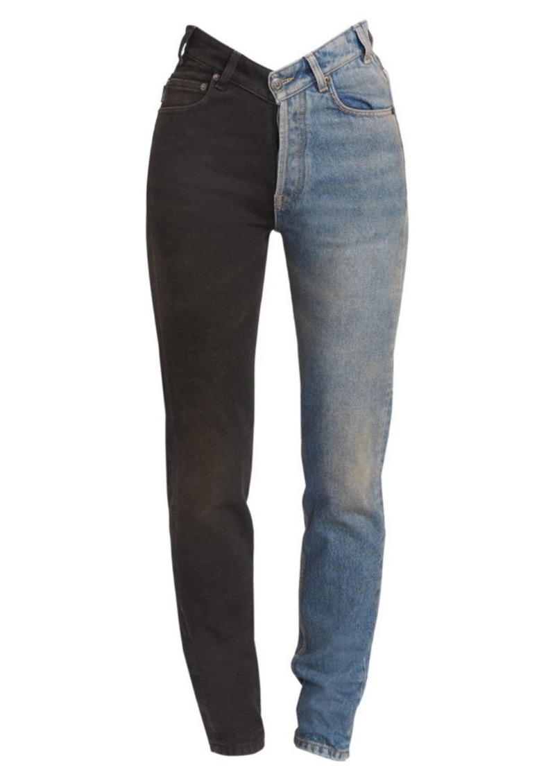 balenciaga two tone jeans