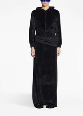 Balenciaga velvet-effect high-waisted skirt