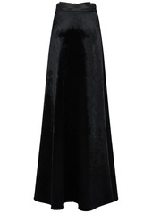 Balenciaga Viscose Blend A-line Maxi Skirt