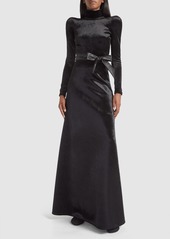 Balenciaga Viscose Blend A-line Maxi Skirt