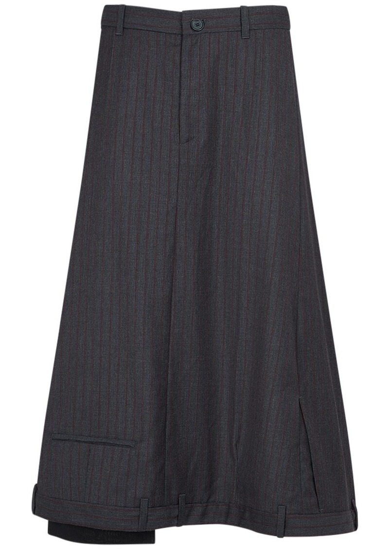 Balenciaga Wool A-line Skirt