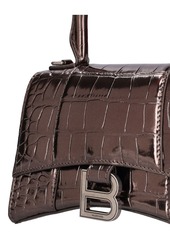 Balenciaga Xs Hourglass Leather Top Handle Bag