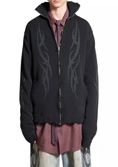 Balenciaga Y2K Zip-Up Cardigan