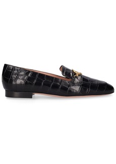 Bally 10mm Obrien Croc Embossed Loafers