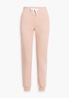 Bally - Appliquéd printed cotton-fleece track pants - Pink - IT 44