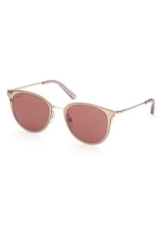 Bally 53mm Cat Eye Sunglasses in Light Brown/Other /Brown at Nordstrom