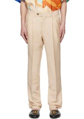 Bally Beige Straight Trousers