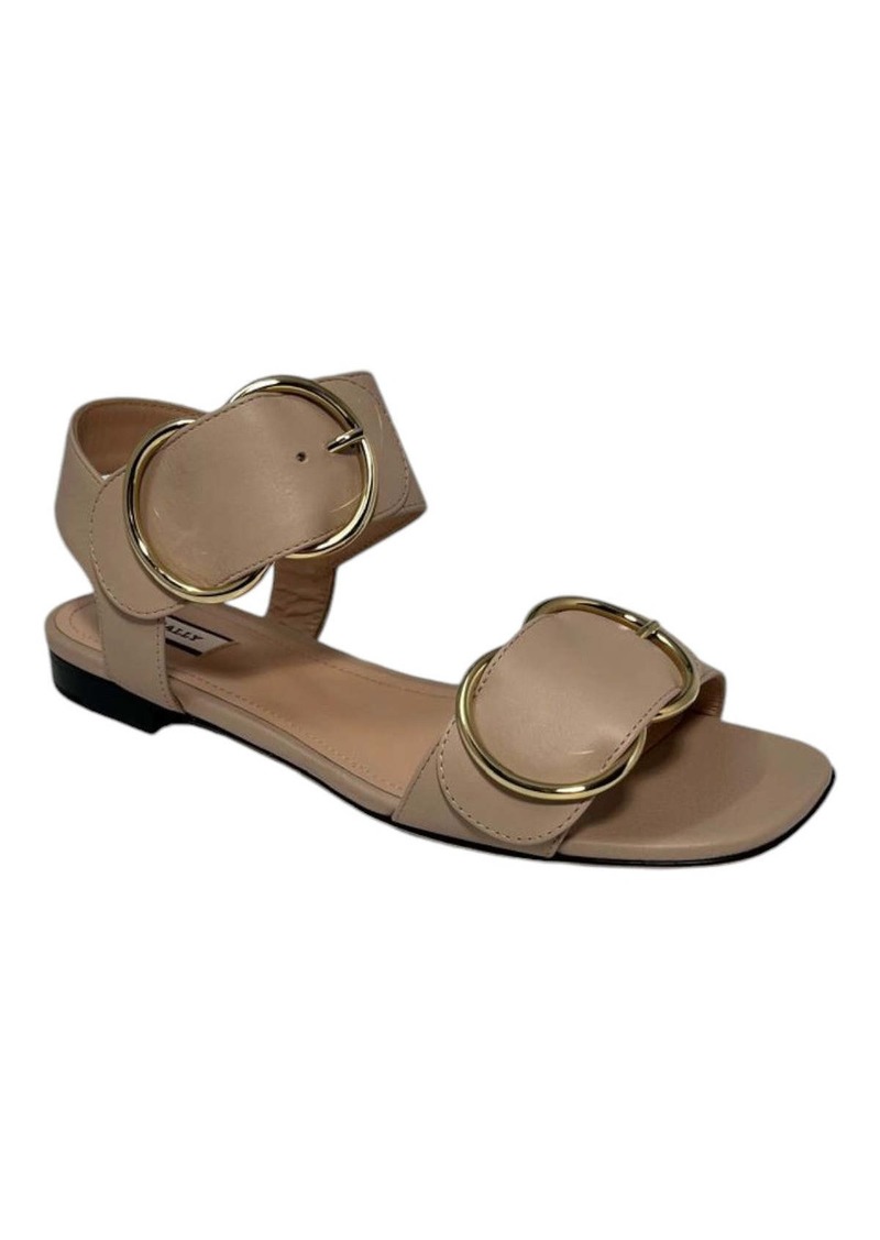 Bally Casila 6225701 Women's Skin Lamb Leather Flat Sandals