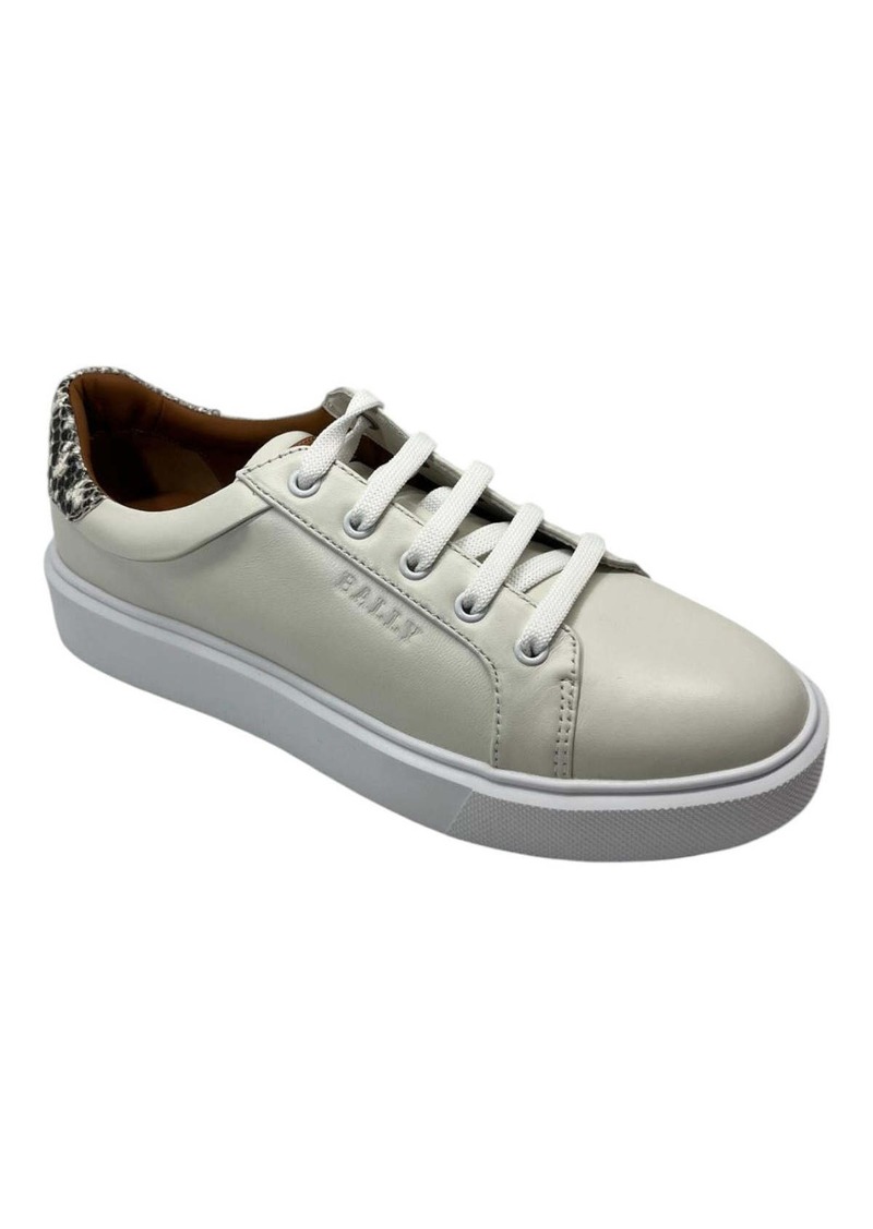 Bally Clorys 6234065 Women's White/Roccia Leather Sneakers